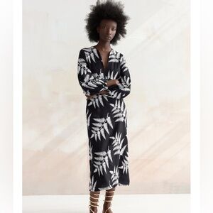 Zara Embroidered linen dress